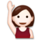 Person Raising Hand - Light emoji on LG
